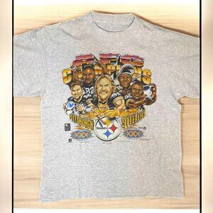1995 Pittsburgh Steelers - Caricature - Vtg NFL T-Shirt